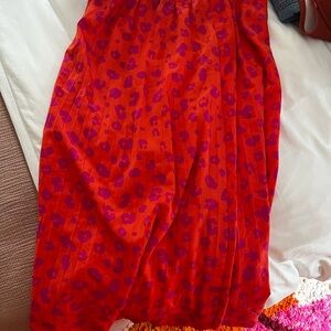 Pink and Purple Leopard Print Skirt